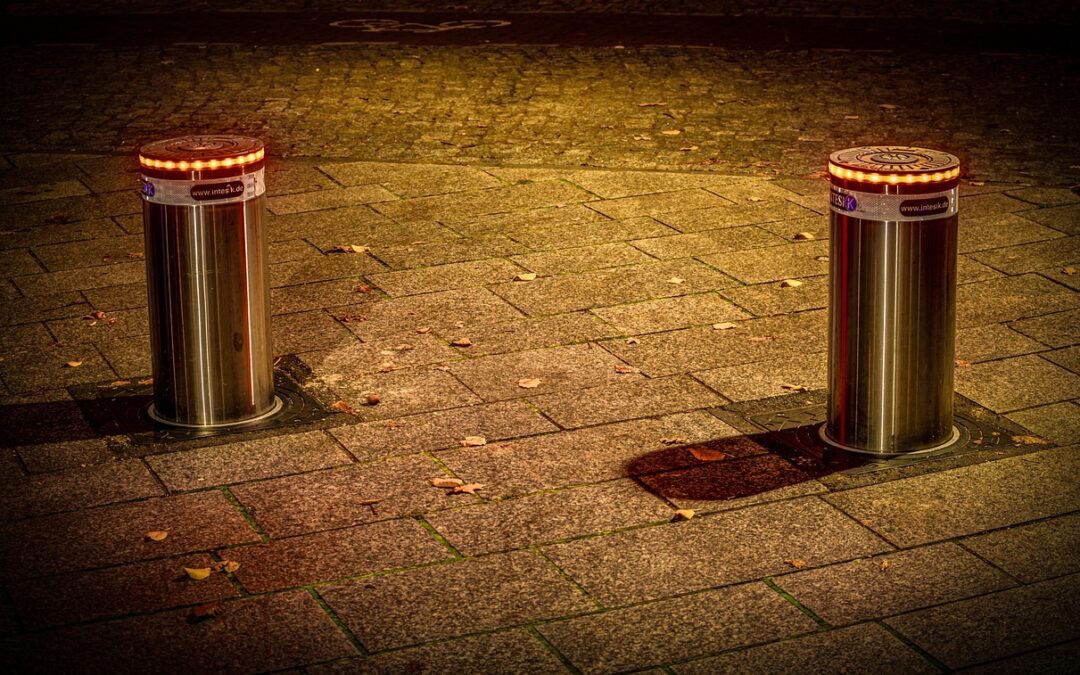 Versenkbare Poller in der Innenstadt